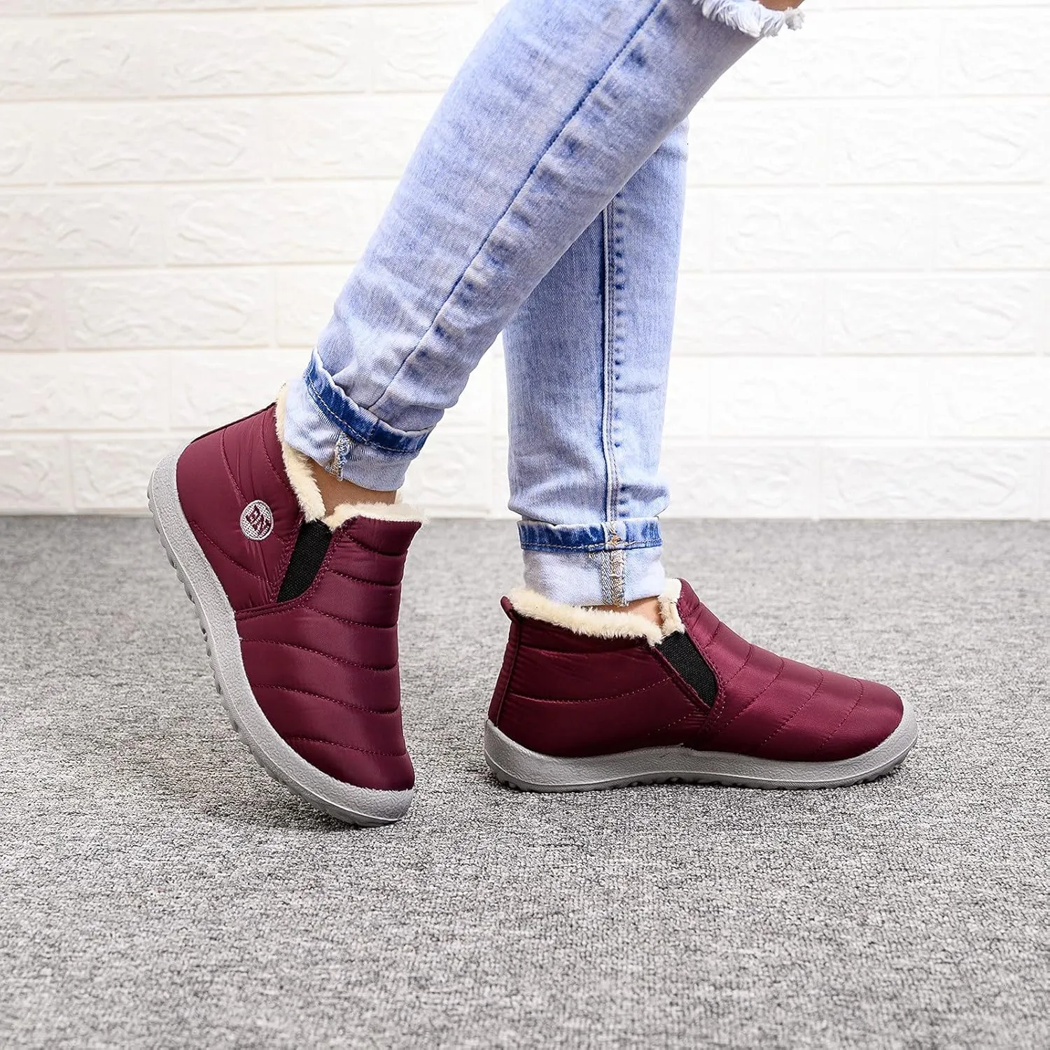 Women Snow Boots Waterproof Snow Shoes for Ladies Womens Snow Boots Winter Shoes Warm Fur Lined Snow Shoe Boot for Women Hiking Boots Men Snow Booties for Men
