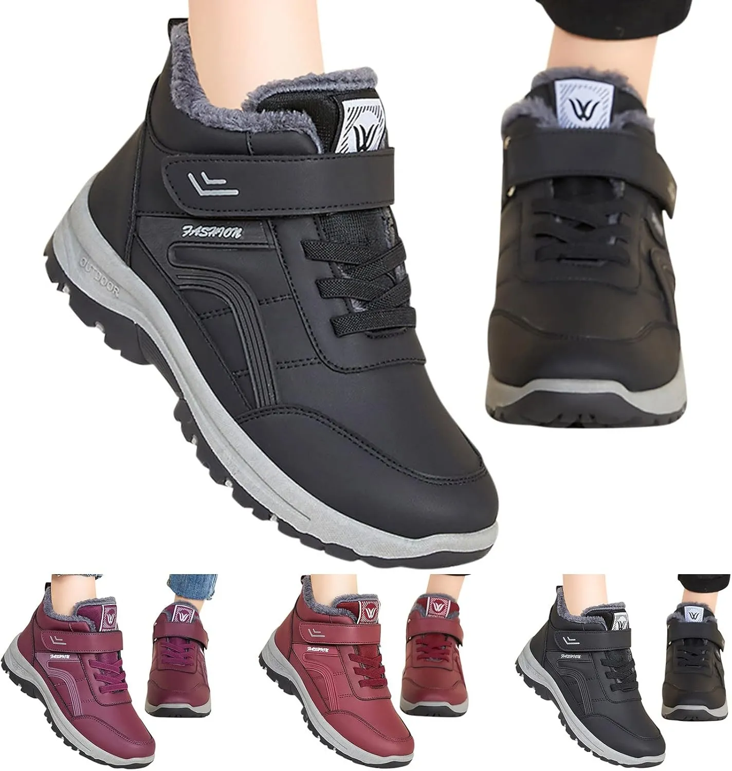Womens Boots Winter Waterproof Adults Snow Boots Slip On Snow Boots Womens Winter Ankle Boots Ladies Snow Boot Women Short Womens Dress Shoes Men Snow Booties