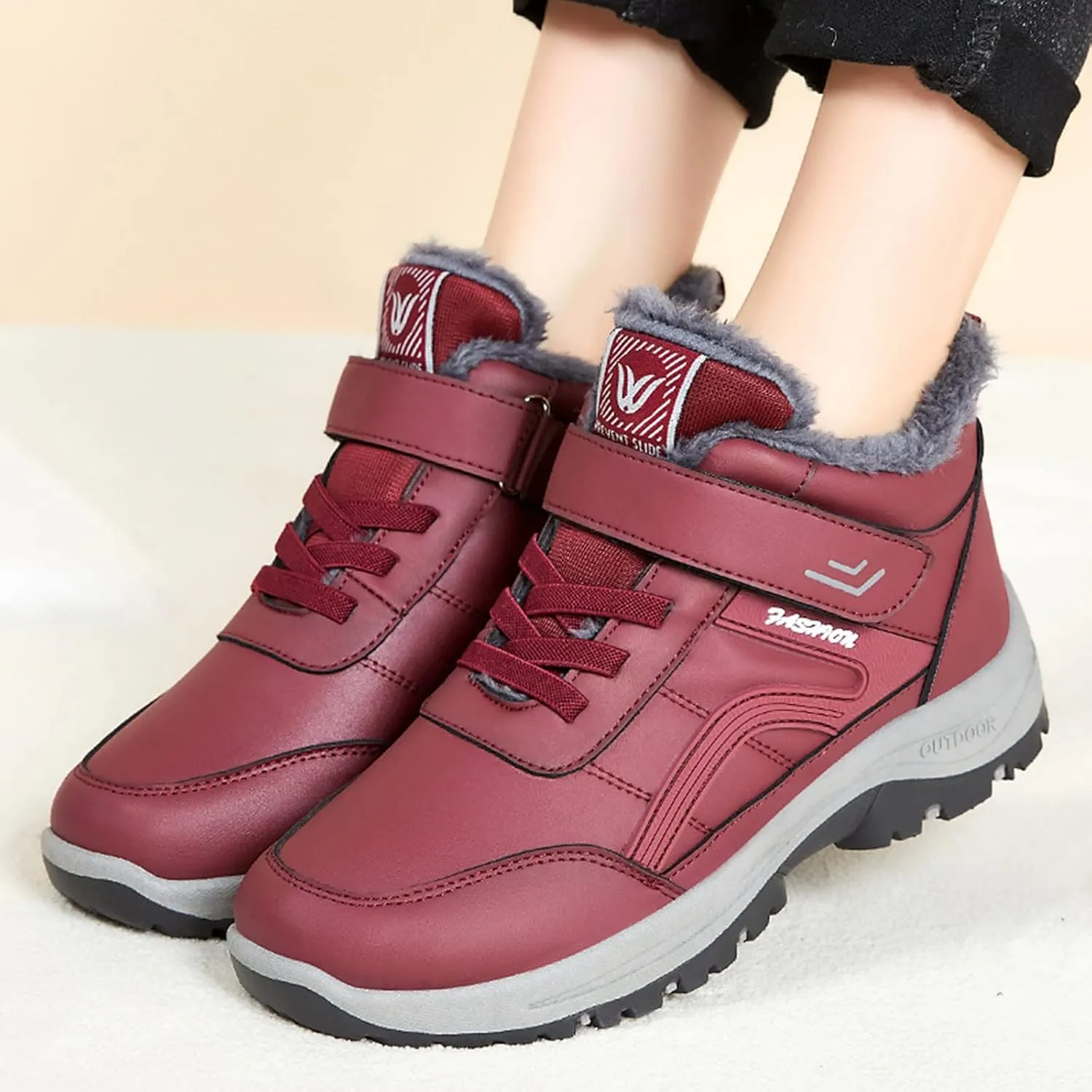 Womens Boots Winter Waterproof Adults Snow Boots Slip On Snow Boots Womens Winter Ankle Boots Ladies Snow Boot Women Short Womens Dress Shoes Men Snow Booties