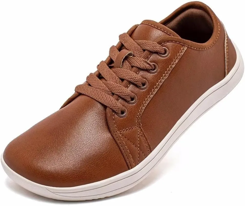 Women's Breathable Casual Shoes Fashion Solid Color Breathable Lace up Leather Summer Comfortable Outdoor Walking Running Sneakers for Women