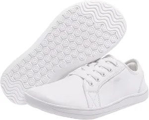 Women's Breathable Casual Shoes Fashion Solid Color Breathable Lace up Leather Summer Comfortable Outdoor Walking Running Sneakers for Women