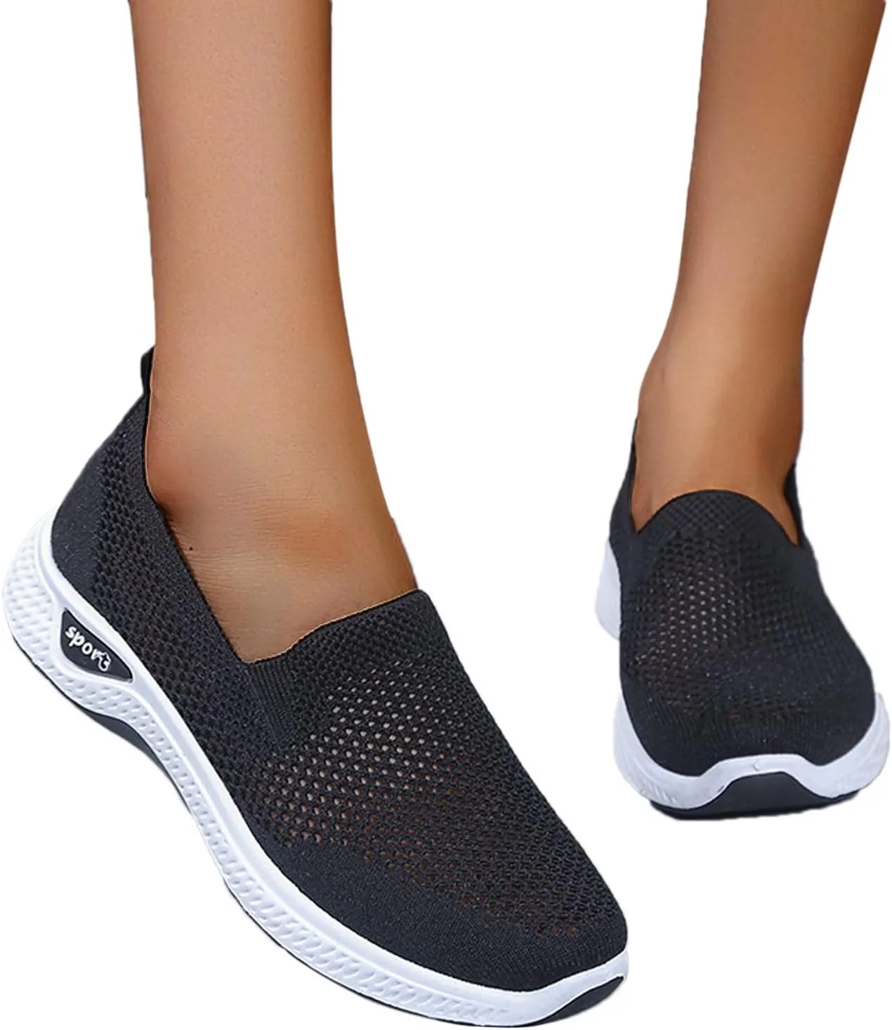 Womens Breathable Slip On Shoes Casual Comfortable Walking Sneakers Lightweight Canvas Flats Non Slip Loafers