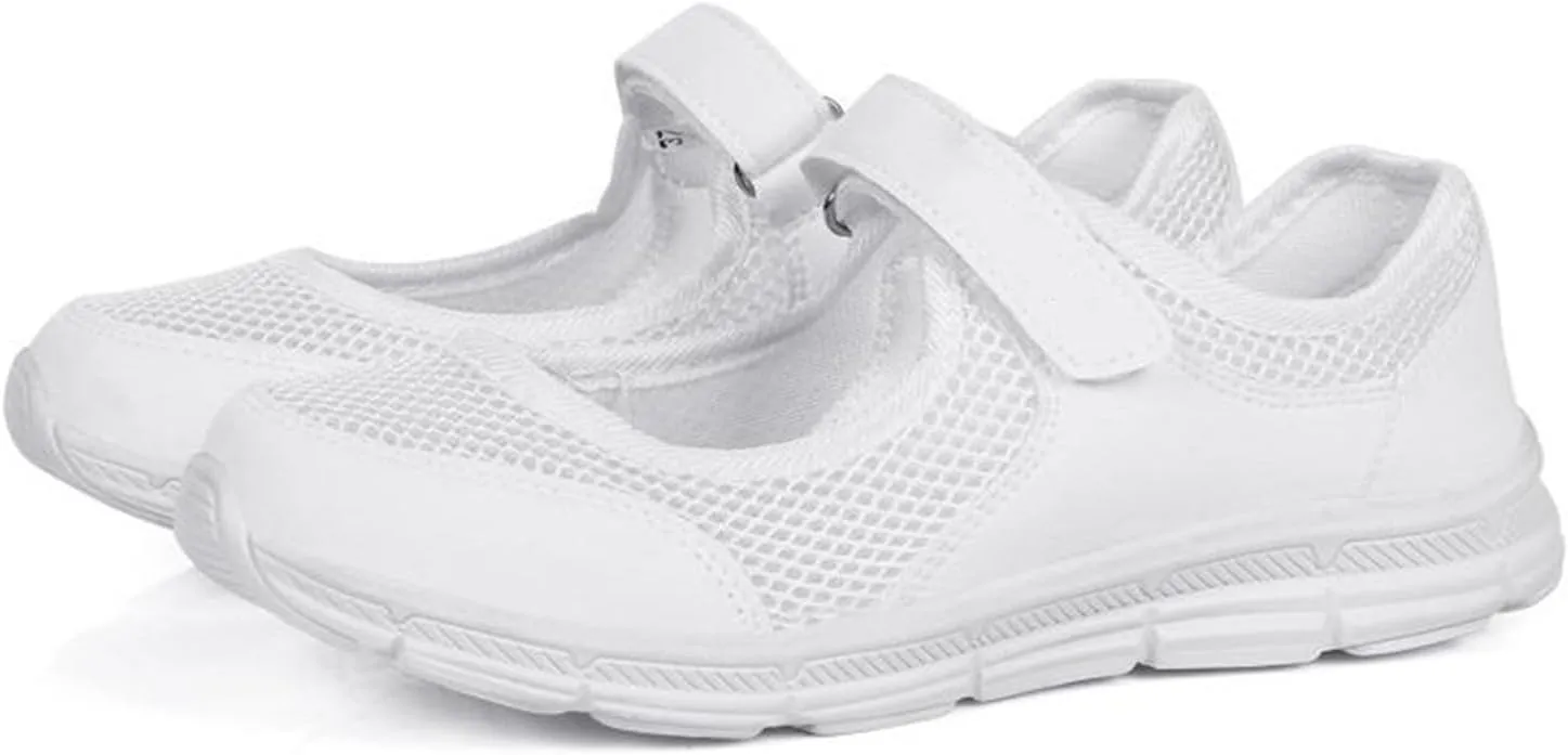 Women's Breathable Walking Shoes Ladies Fashion Mary Jane Sneakers Mesh Lightweight Working Shoes Comfortable Wide Width Flats