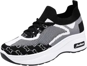 Women's Casual Breathable Mesh Sneakers Breathable Mesh Slip on Walking Shoes Comfortable Running Tennis Shoe