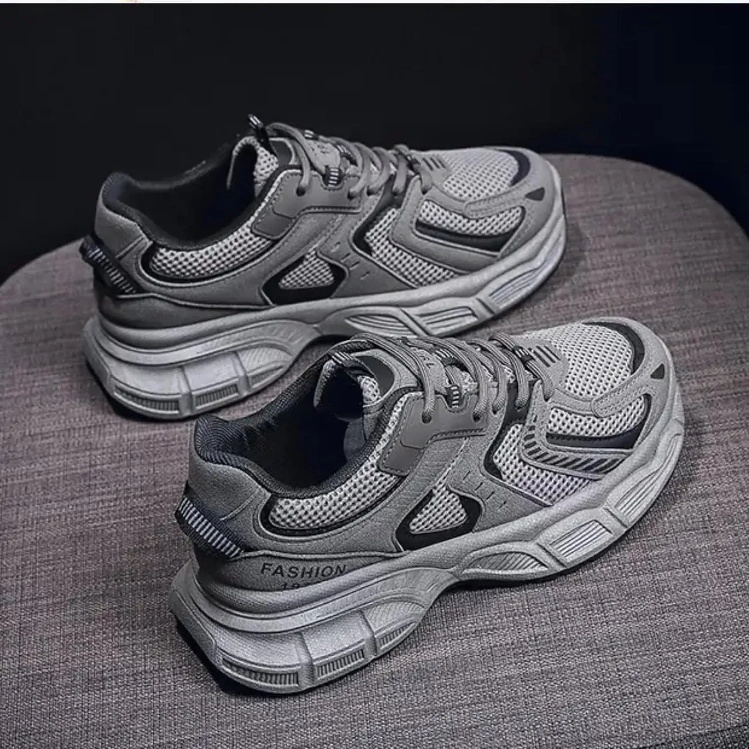 Womens Fashion Leather Lace Up Platform Sneakers Casual Breathable Shock Absorbing Heighten Walking Workout Driving Shoes