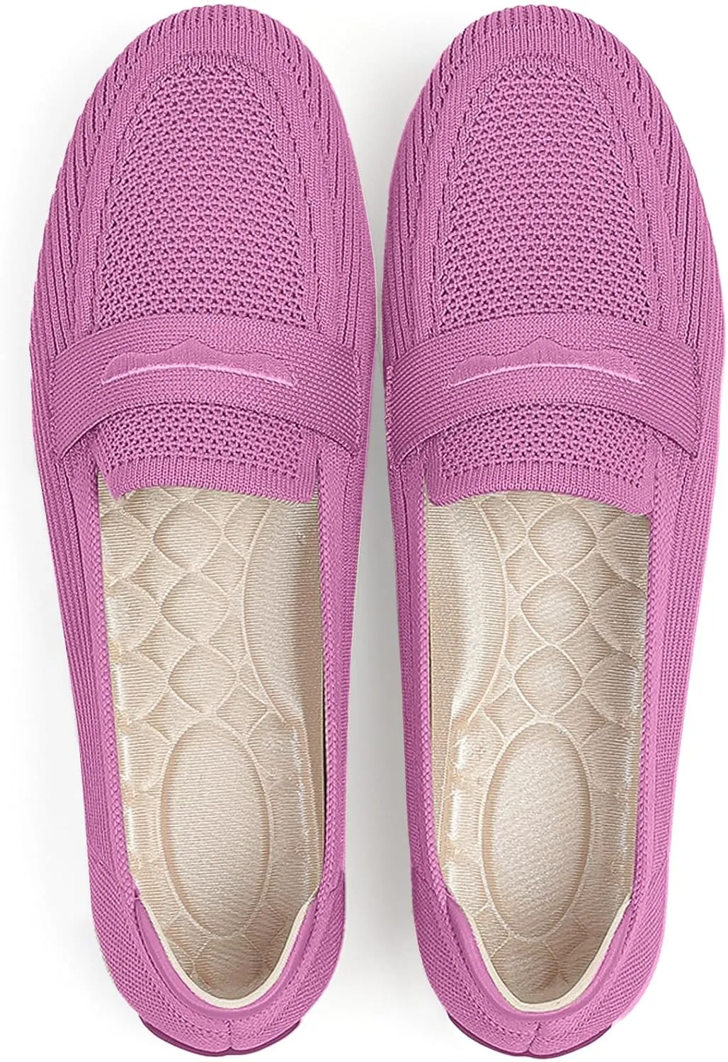 Womens Loafers Comfortable Knit Driving Shoes Washable Casual Work Slip on Loafer