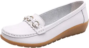 Womens Slip On Shoes Comfortable Dress Shoes Lightweight Penny Loafers Dressy Work Flats Business Shoes
