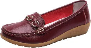 Womens Slip On Shoes Comfortable Dress Shoes Lightweight Penny Loafers Dressy Work Flats Business Shoes