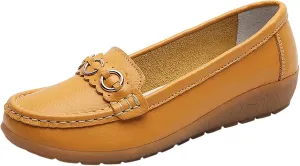 Womens Slip On Shoes Comfortable Dress Shoes Lightweight Penny Loafers Dressy Work Flats Business Shoes