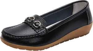 Womens Slip On Shoes Comfortable Dress Shoes Lightweight Penny Loafers Dressy Work Flats Business Shoes