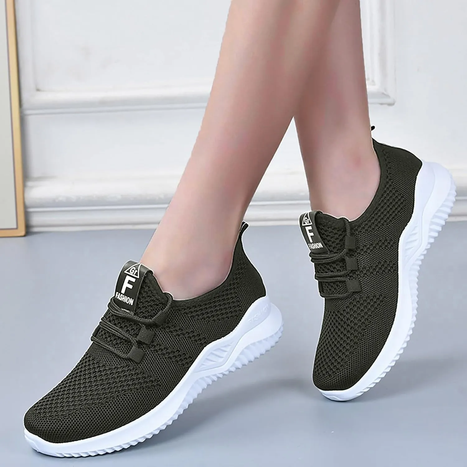 Womens Slip On Walking Shoes Wide Width Breathable Sneakers Air Cushion Road Running Shoe Workout Athletic Lightweight Casual Sport Shoes Ultra Light Tennis Gym Workout Training Shoe