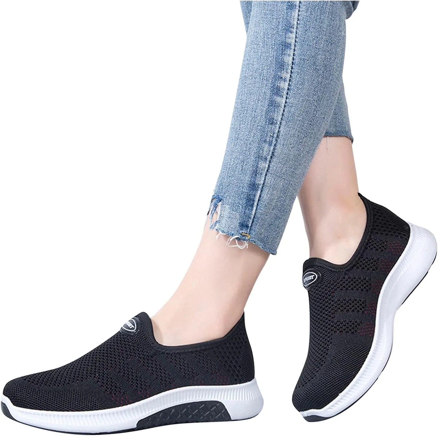 Women's Sneakers Zapatos para Mujer Comodos para Caminar Non Slip House Shoes for Women Elderly Womens Casual Sneakers Wide Width White Non Slip Shoes for Women Nurse