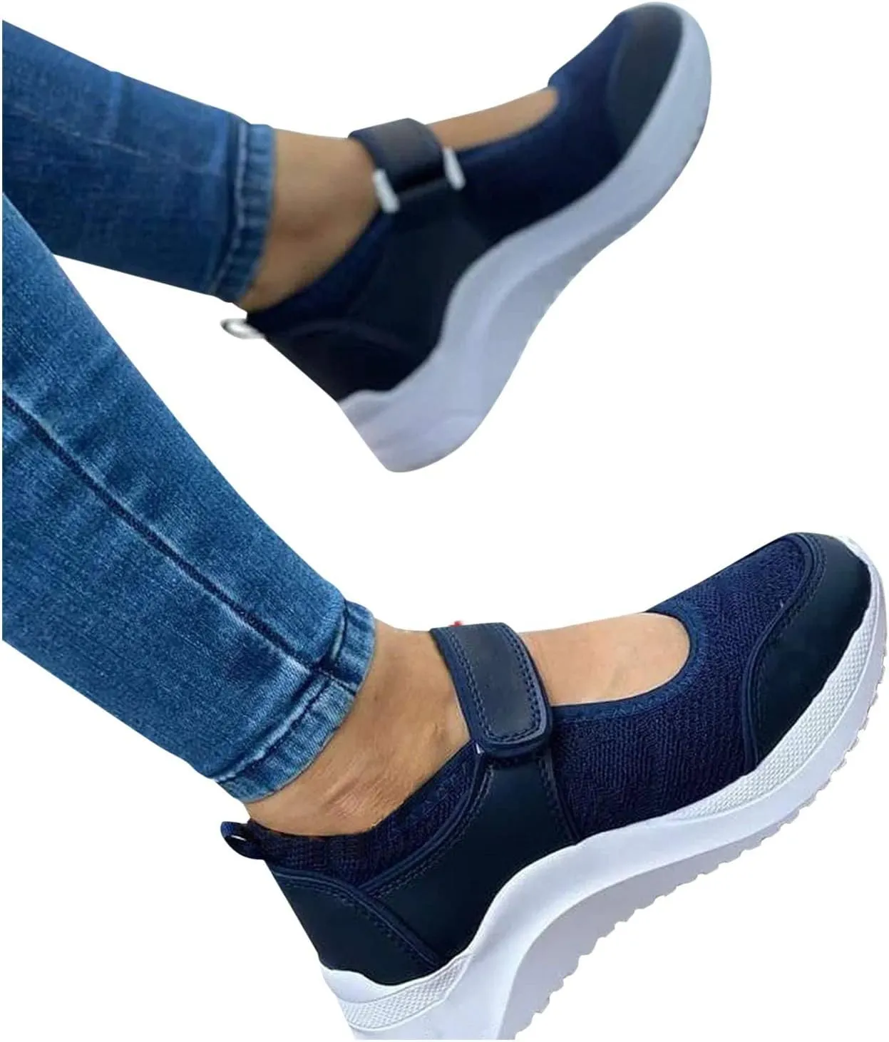 Women's Sneakers Zapatos para Mujer Comodos para Caminar Non Slip House Shoes for Women Elderly Womens Casual Sneakers Wide Width White Non Slip Shoes for Women Nurse