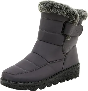 Womens Snow Boots Waterproof Adults Snow Boots Fall 2024 Women Winter Snow Boots Warm Fur Lined Short Slip On Boot Women Rain Boots Women Men Winter Booties