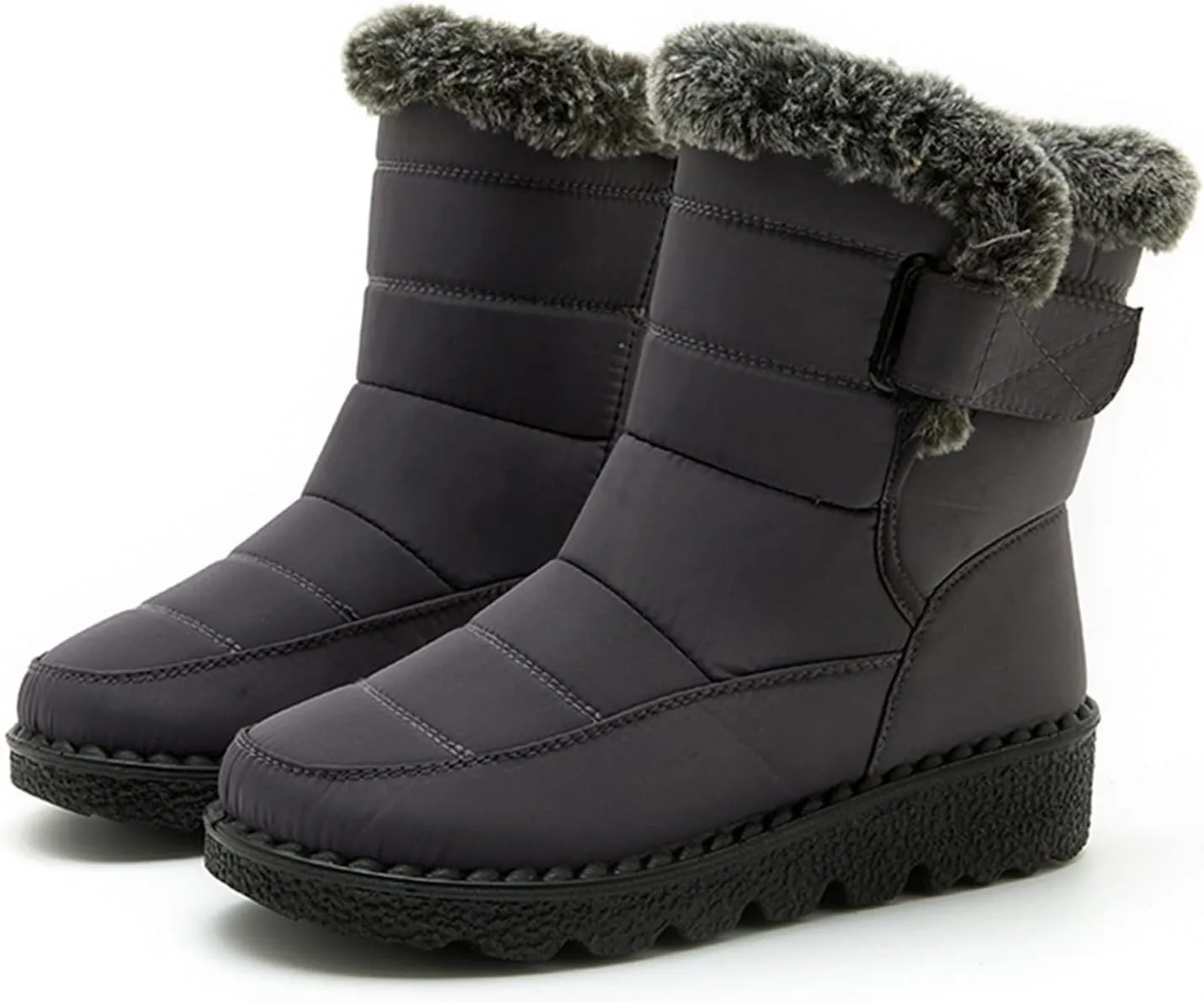 Womens Snow Boots Waterproof Adults Snow Boots Fall 2024 Women Winter Snow Boots Warm Fur Lined Short Slip On Boot Women Rain Boots Women Men Winter Booties