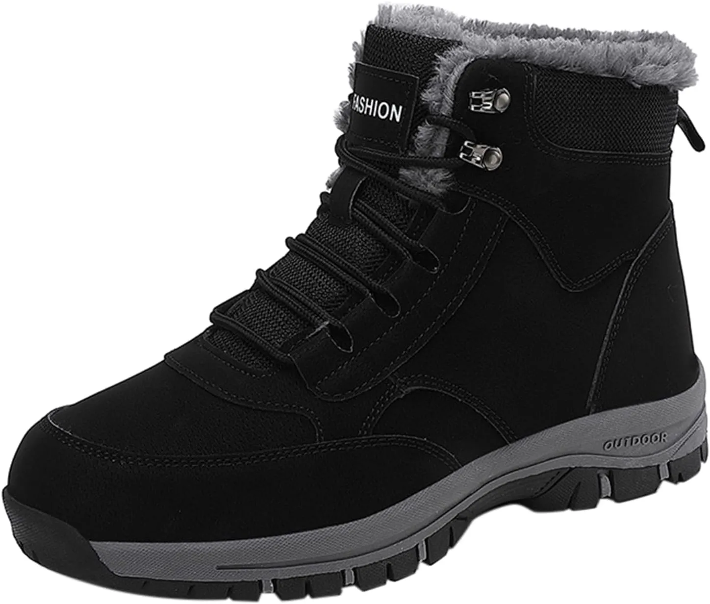 Womens Snow Boots Wide Mens Hiking Sneakers Warm Fur Lined Boots for Ladies 2024 Barefoot Shoes Grounded Footwear Womens Fall Shoes Men's Snow Booties
