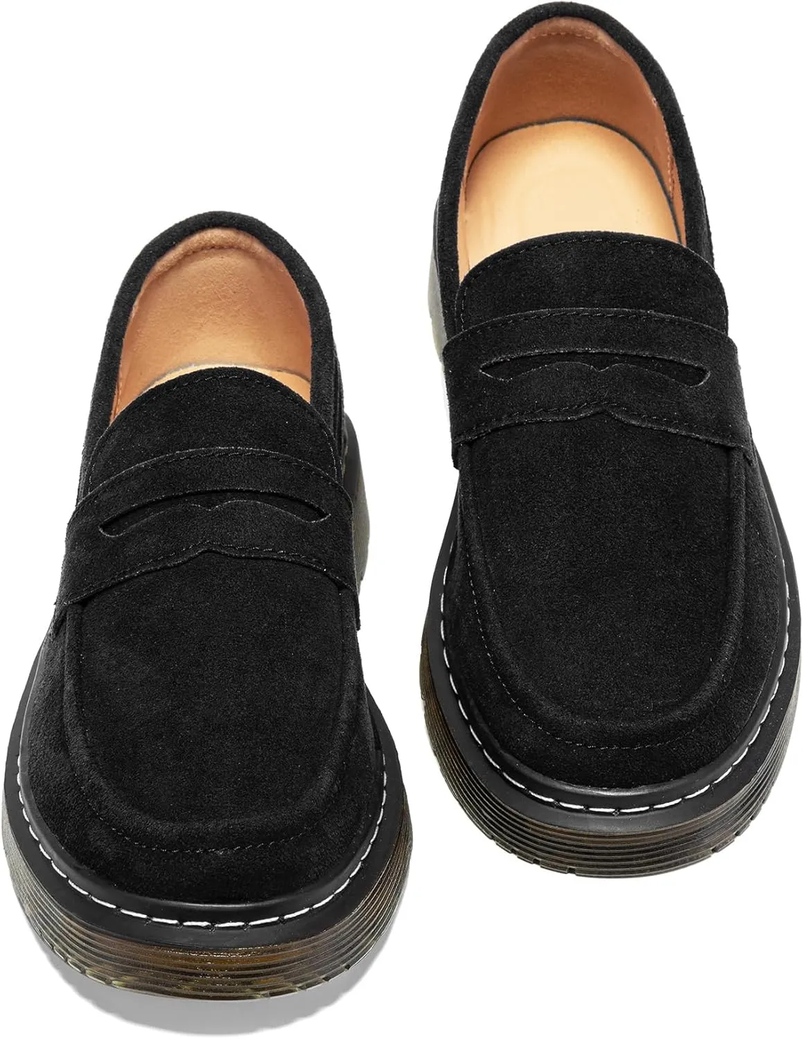 Women's Suede Penny Loafer Comfort Driving Moccasins Casual Slip-Ons Loafer Flats Fashion Women Business Work Shoes