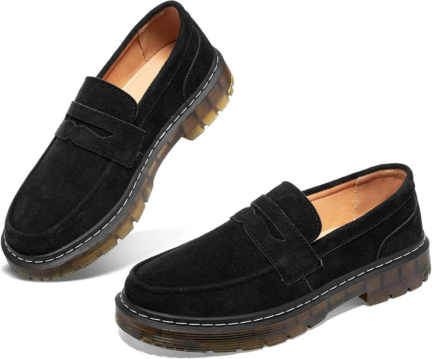 Women's Suede Penny Loafer Comfort Driving Moccasins Casual Slip-Ons Loafer Flats Fashion Women Business Work Shoes