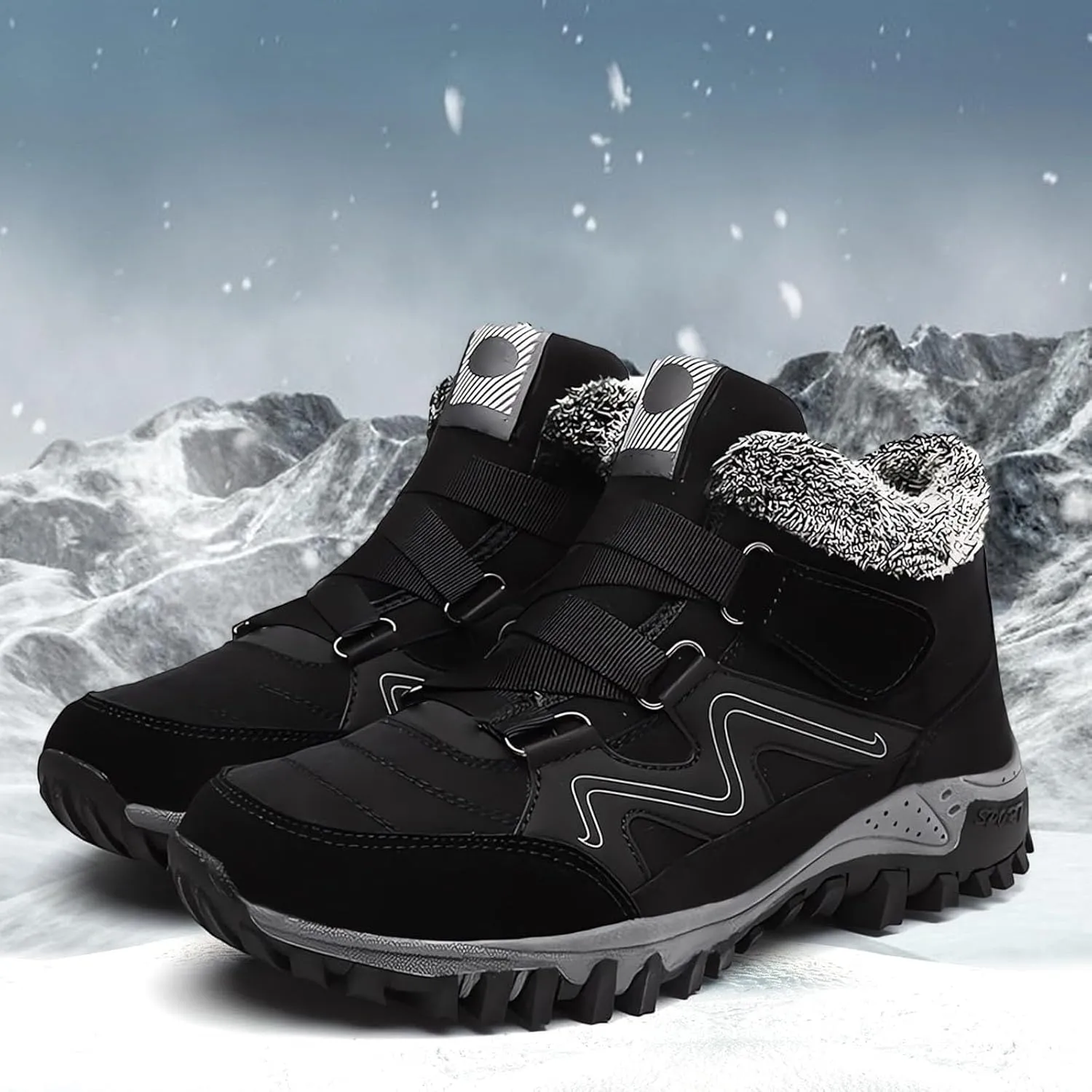 Women's Winter Boots Thermal Work Boots for Women, Unisex Waterproof Snow Shoes Non-Slip, Warm Comfy Booties Fashion Sneakers Walking Shoe