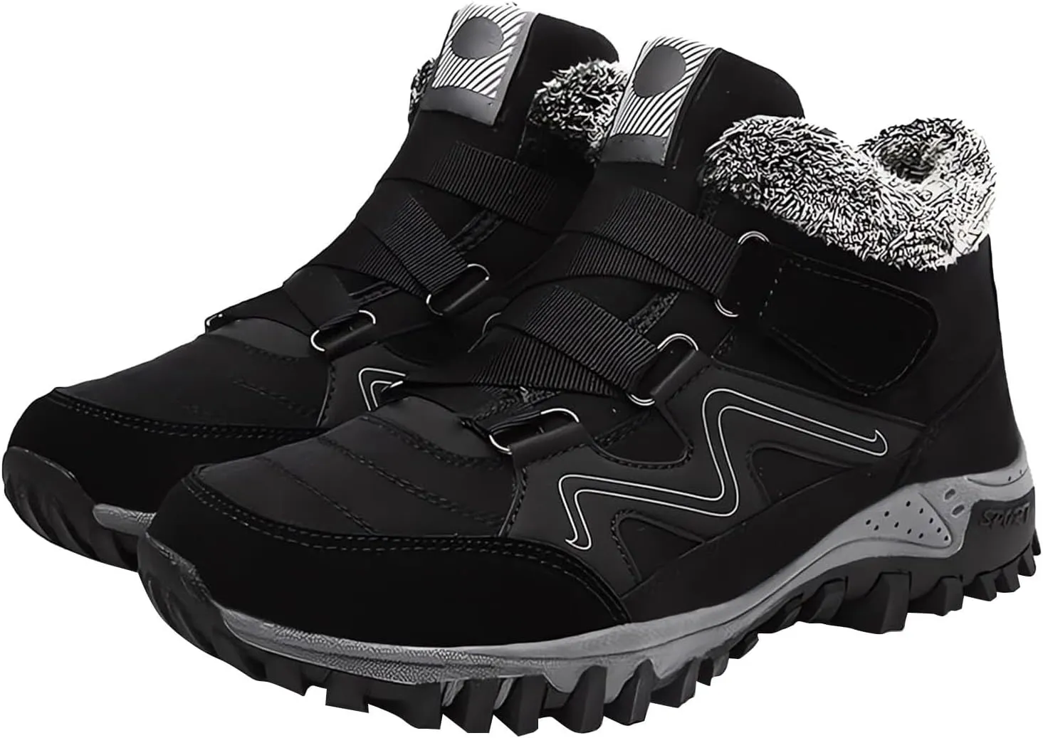Women's Winter Boots Thermal Work Boots for Women, Unisex Waterproof Snow Shoes Non-Slip, Warm Comfy Booties Fashion Sneakers Walking Shoe