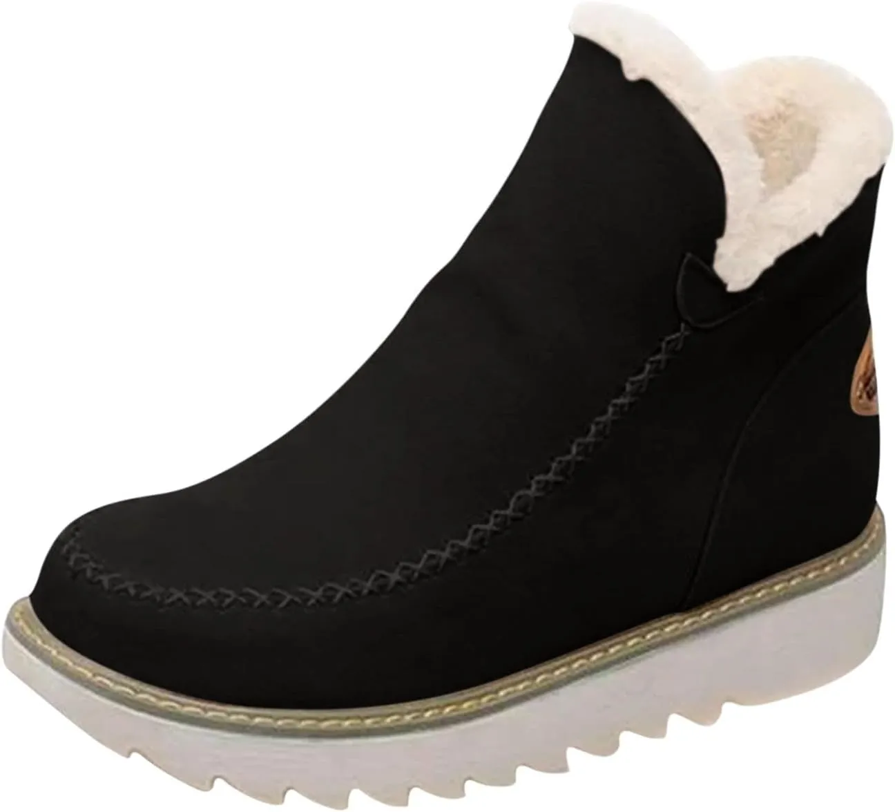 Womens Winter Boots Waterproof Adults Short Snow Boots Womens Winter Snow Boots with Warm Fur Lining Short Boot Women Winter Womens Rain Boots Men's Winter Booties