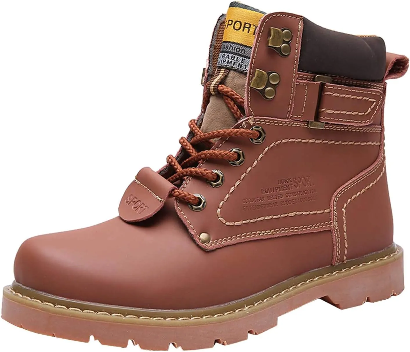 Work Boots for Men Waterproof Hiking Sneakers Shoes with Fur Lined Workout Shoes for Women Insulated Winter Outdoor Botas Waterproof Non Slip Hike Grounded Footwear