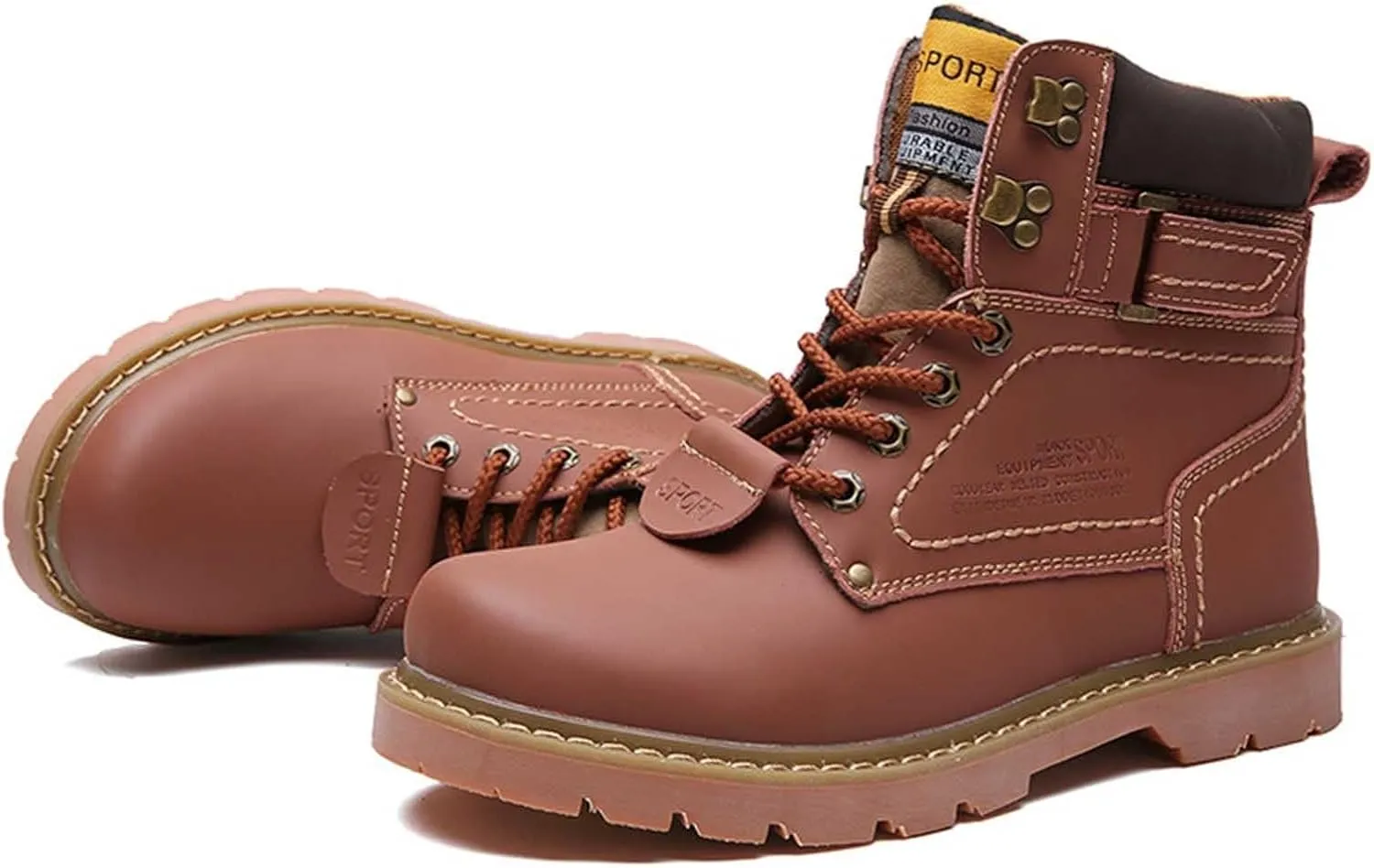 Work Boots for Men Waterproof Hiking Sneakers Shoes with Fur Lined Workout Shoes for Women Insulated Winter Outdoor Botas Waterproof Non Slip Hike Grounded Footwear
