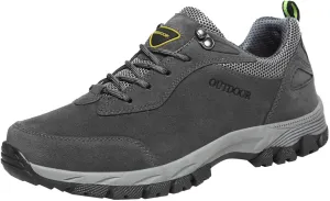 Workout Athletic Sport Shoes for Men Solid Thick Sole Hiking Shoes Comfortable Lace Up Outdoor Sneaker Mens Sneaker Boot