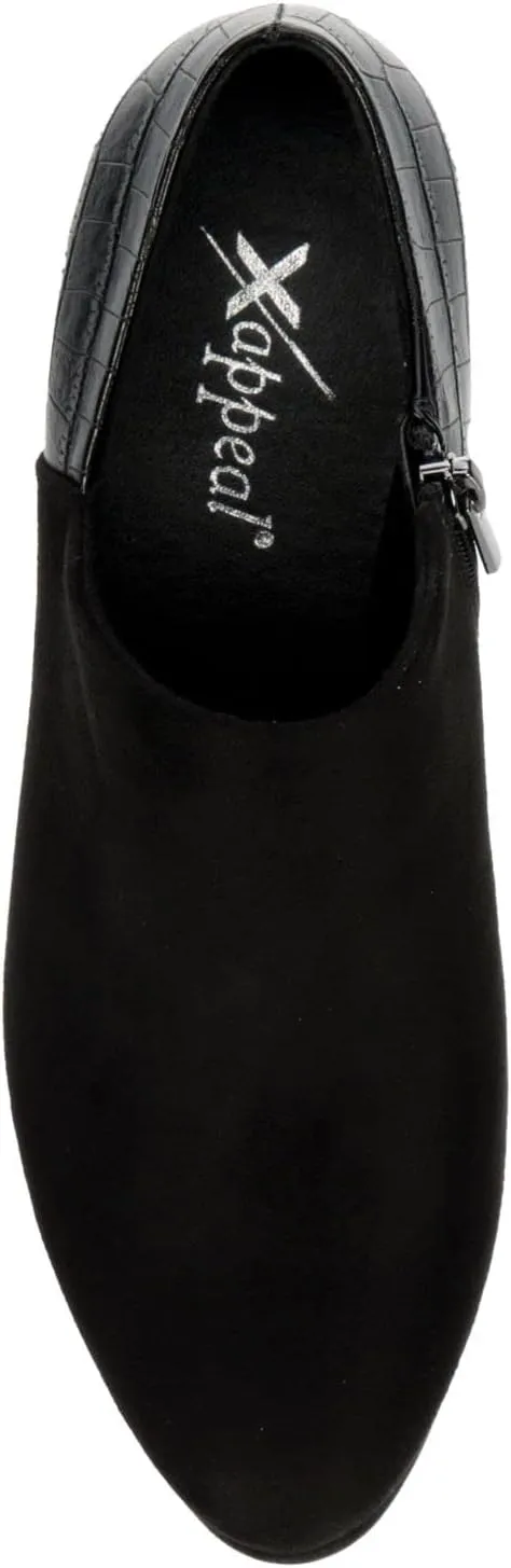 XAPPEAL Ayla - Women's Low Cut Heeled Suede Ankle Boots