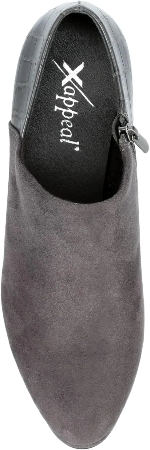 XAPPEAL Ayla - Women's Low Cut Heeled Suede Ankle Boots