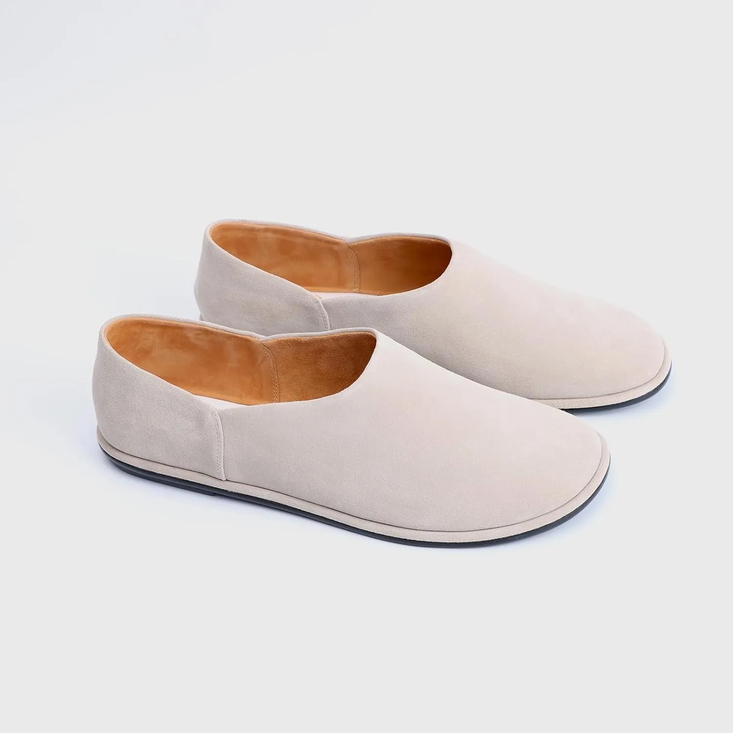 XOBZJH Leather Suede Penny Loafers Slip on Driver Shoes for Mens Flats Moccasins Work Comfortable Business Casual Light Shoes