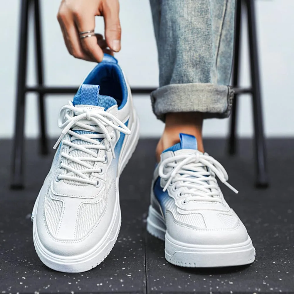 YAXE Men's Casual Comfortable High Top Lace Up Skateboard Shoes Soft Soles Anti Slip and Shock-Absorbing Walking Sneakers