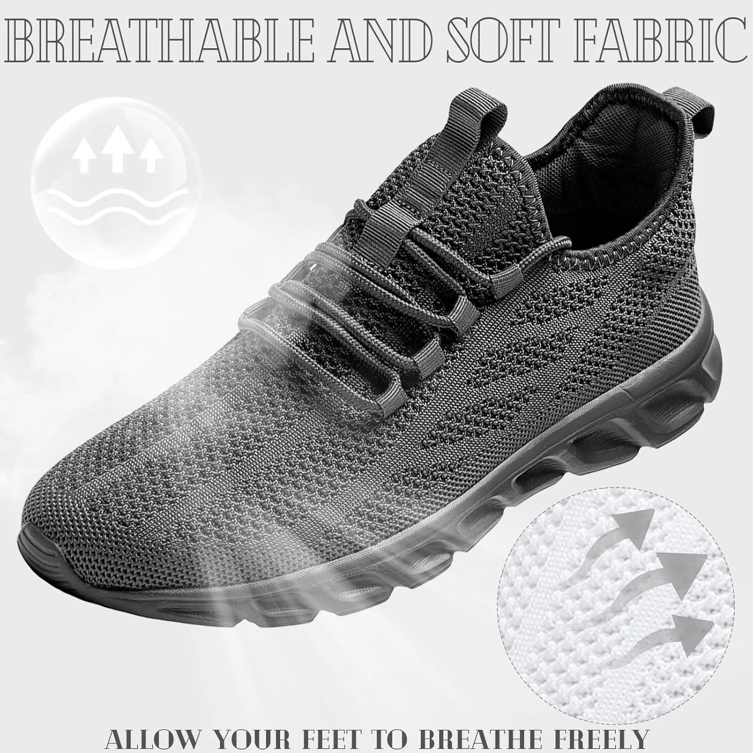 ZGPWZWL Mens Running Shoes Fashion Sneakers Tennis Gym Golf Lightweight Walking Training Jogging Breathable Comfortable Shoes