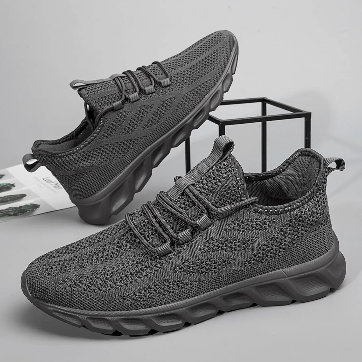 ZGPWZWL Mens Running Shoes Fashion Sneakers Tennis Gym Golf Lightweight Walking Training Jogging Breathable Comfortable Shoes