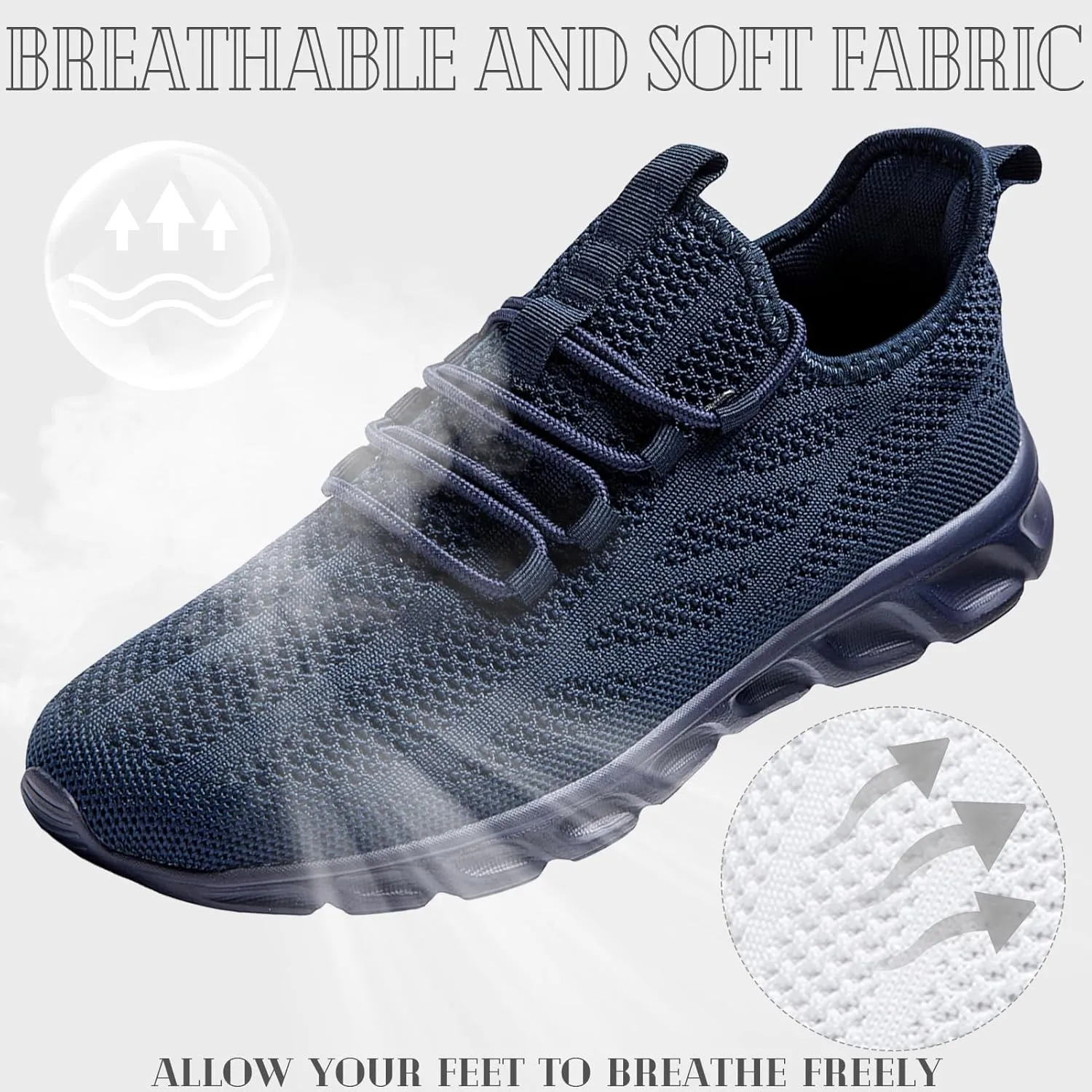 ZGPWZWL Mens Running Shoes Fashion Sneakers Tennis Gym Golf Lightweight Walking Training Jogging Breathable Comfortable Shoes