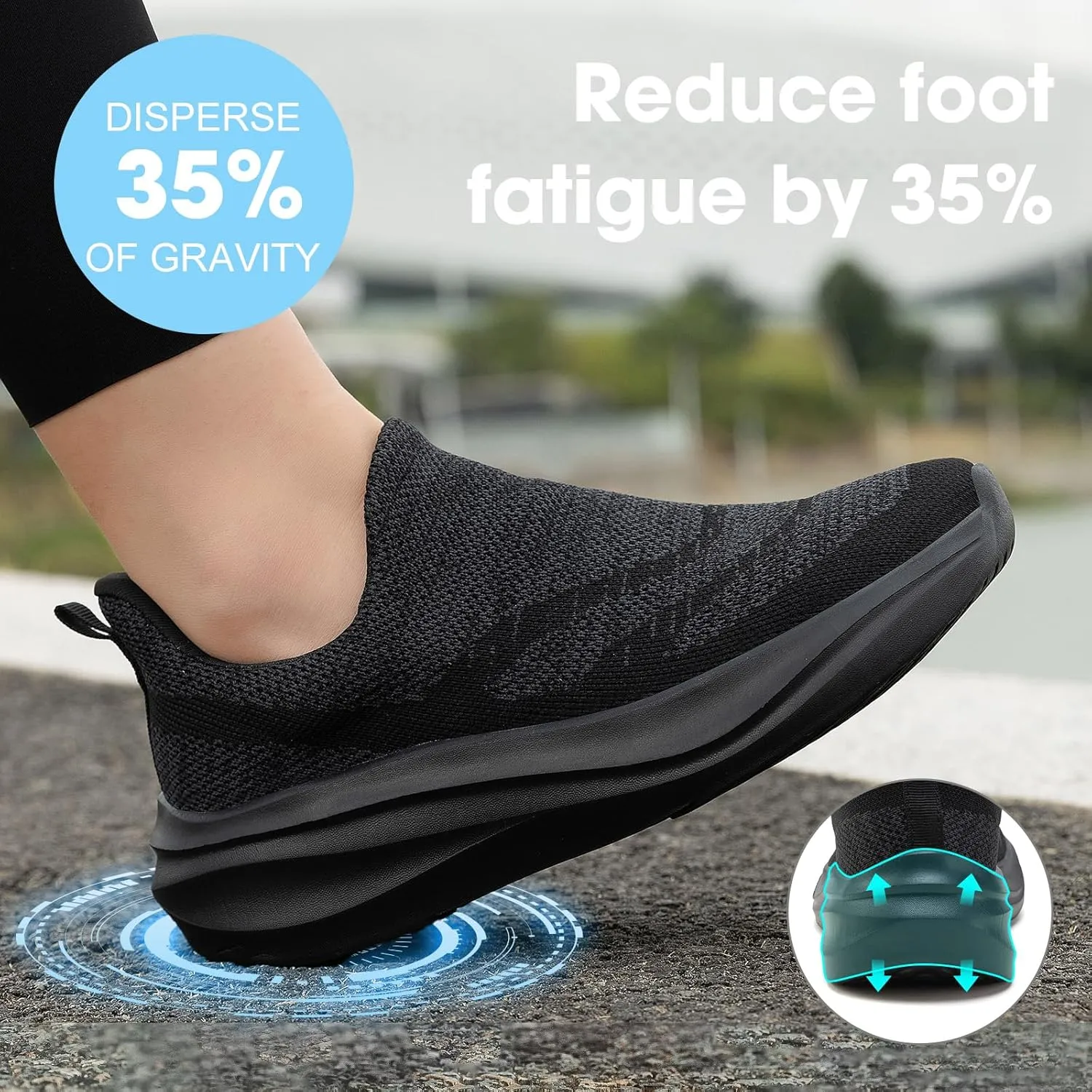 ZOVE Wide Toe Box Shoes Women Hands Free Wide Walking Shoes Ultra Light Tennis Breathable Wide Width Running Sneakers Athletic Gym Workout Trainers