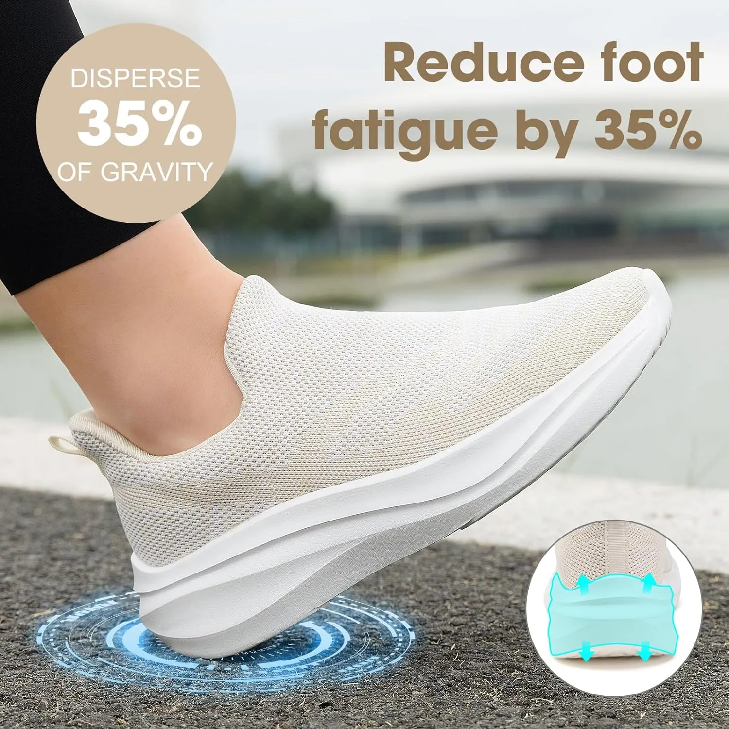 ZOVE Wide Toe Box Shoes Women Hands Free Wide Walking Shoes Ultra Light Tennis Breathable Wide Width Running Sneakers Athletic Gym Workout Trainers