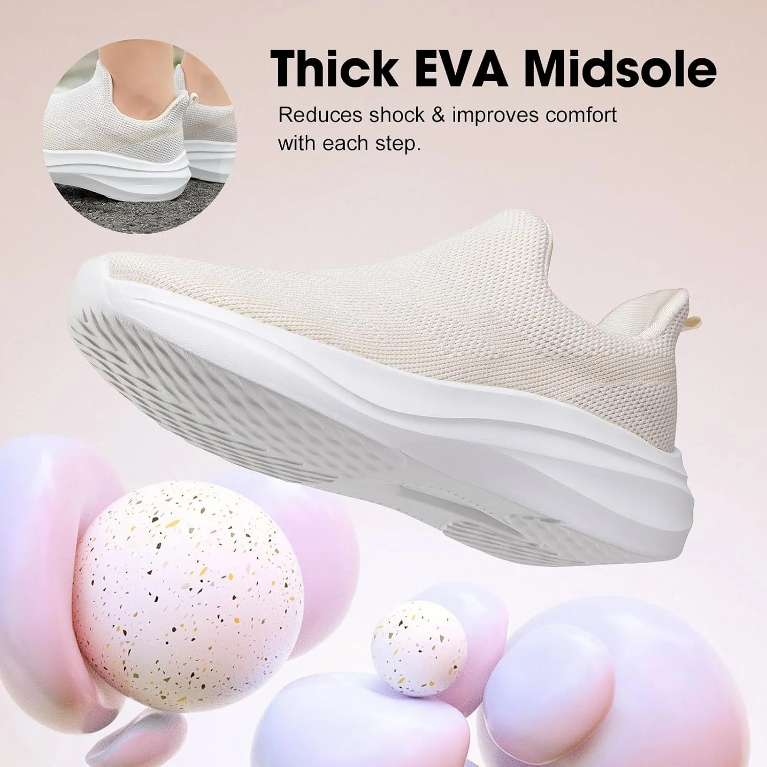 ZOVE Wide Toe Box Shoes Women Hands Free Wide Walking Shoes Ultra Light Tennis Breathable Wide Width Running Sneakers Athletic Gym Workout Trainers