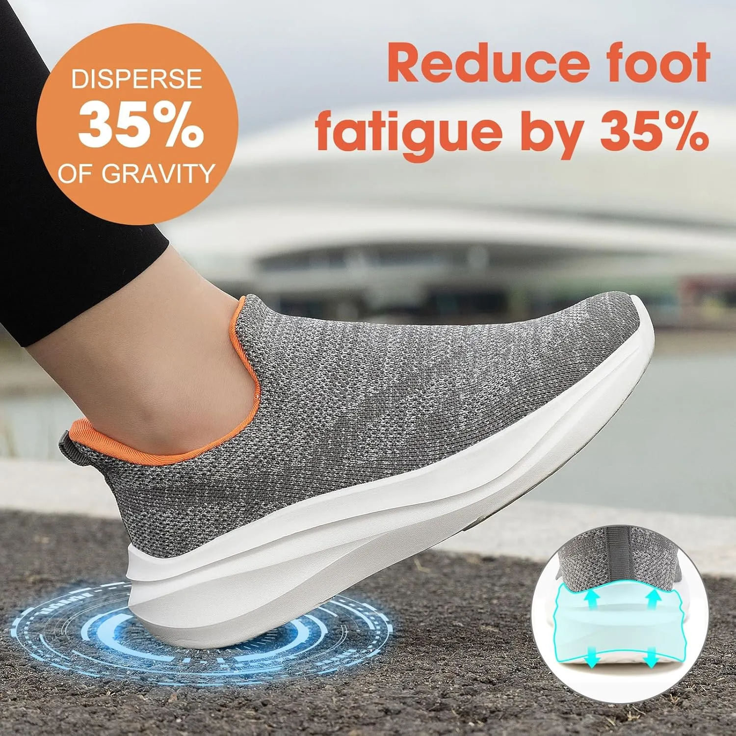 ZOVE Wide Toe Box Shoes Women Hands Free Wide Walking Shoes Ultra Light Tennis Breathable Wide Width Running Sneakers Athletic Gym Workout Trainers