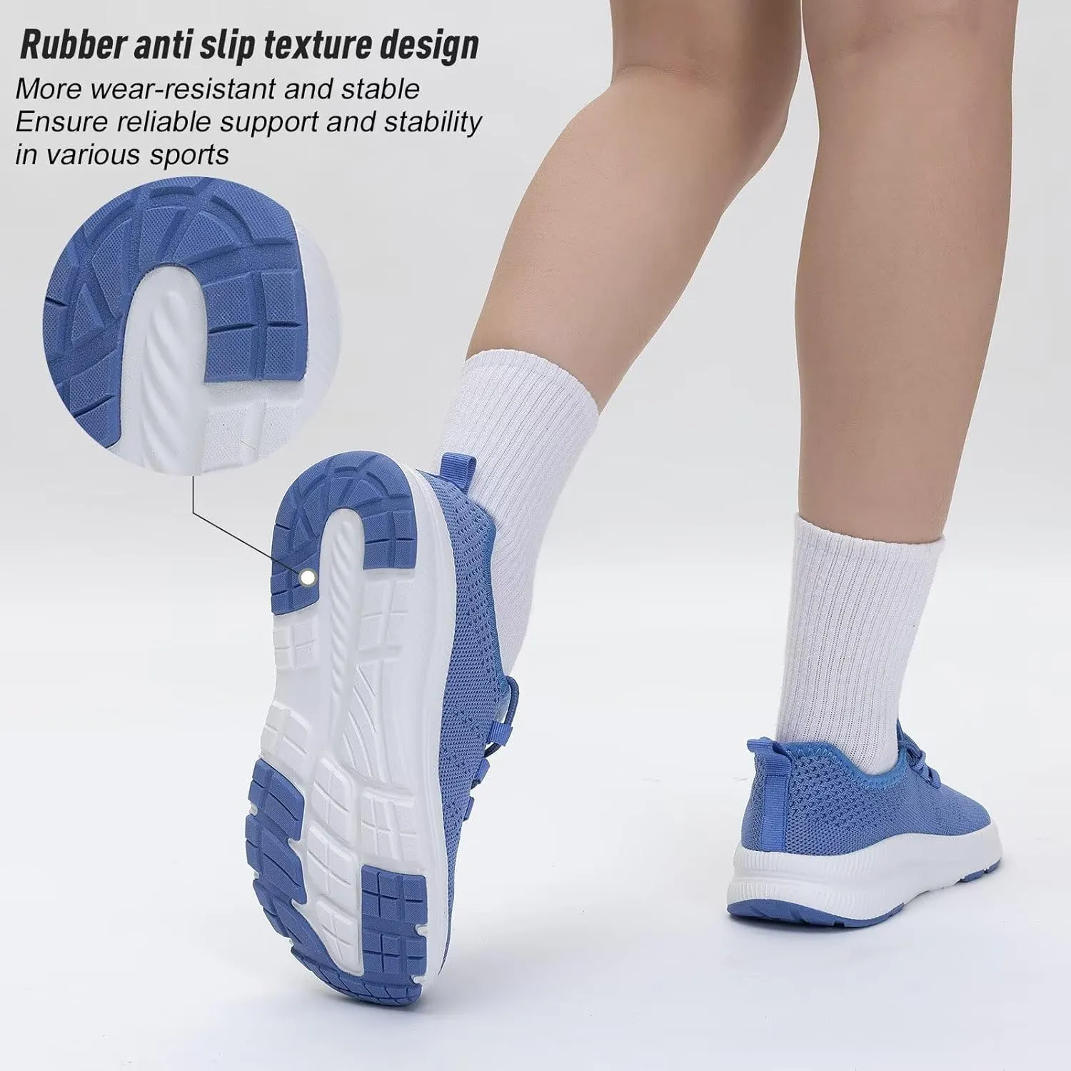 ZYEN Wide Toe Box Shoes Women Non-Slip Ultra Light Running Sneakers Extra Wide Feet Arch Support Walking Shoes Tennis Diabetes Breathable Gym Workouts 6-12